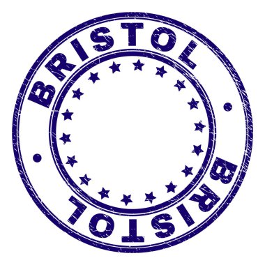 Grunge Bristol damga mühür yuvarlak dokulu