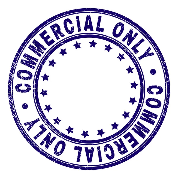 Commercial Only Stamp Seal Watermark Distress Texture Designed Circles Stars — Stock Vector