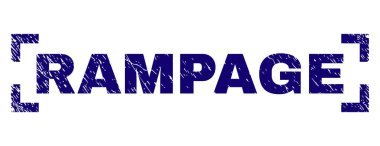 Grunge Rampage damga mühür köşeleri içinde dokulu