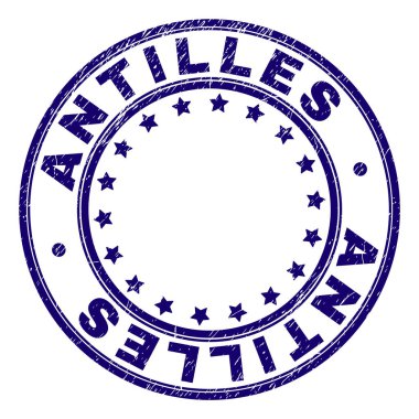 Damga mühür yuvarlak çizik dokulu Antilleri