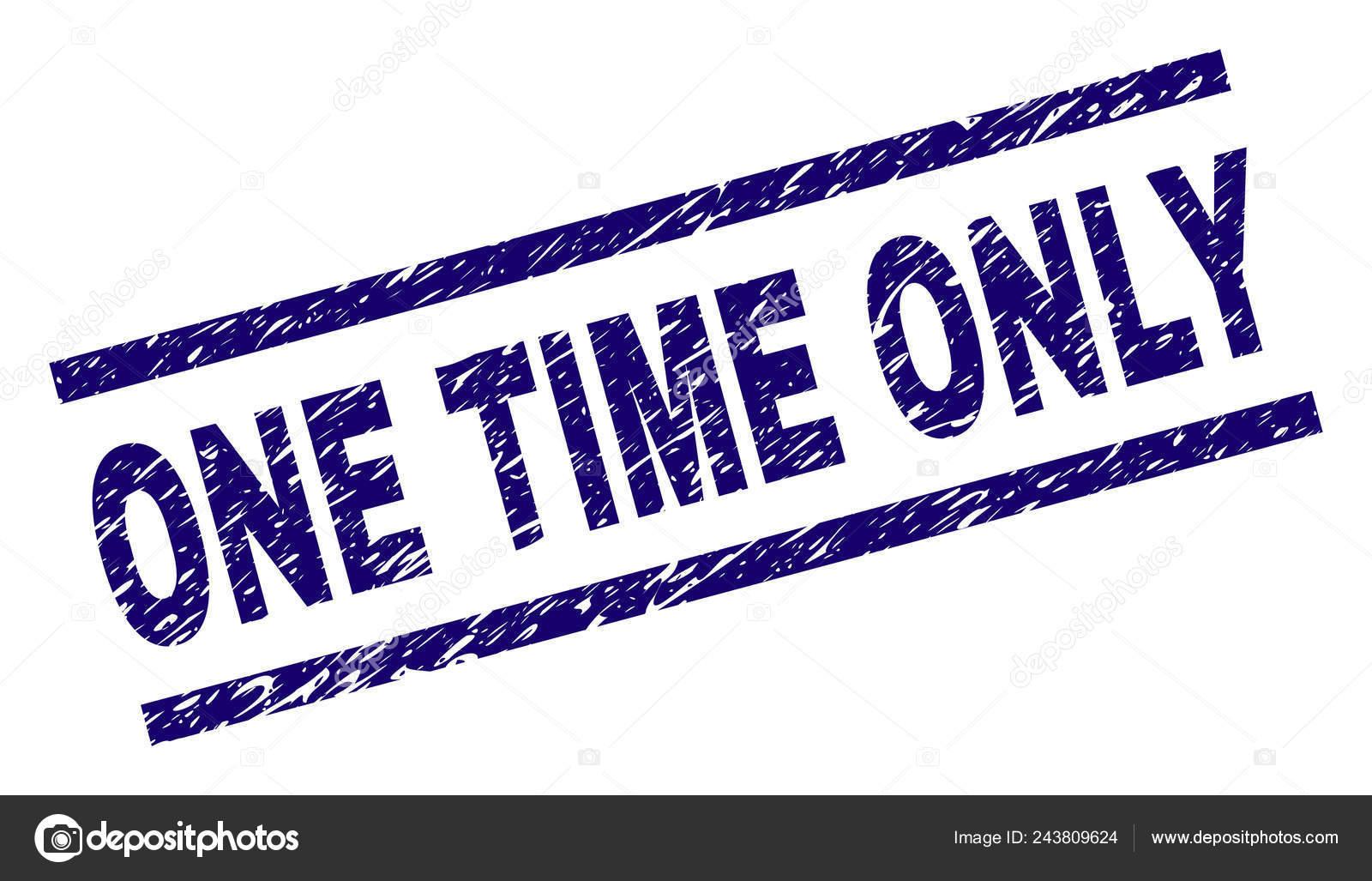 One Time Only-stamp, Stock vector