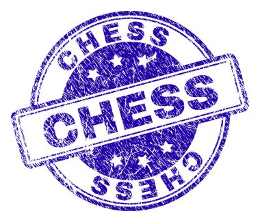 Grunge satranç damga mühür dokulu