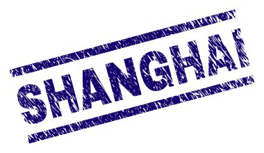 Grunge Shanghai damga mühür dokulu