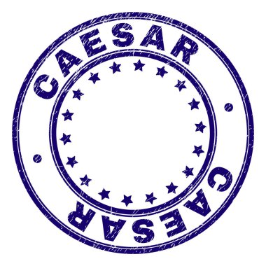 Damga mühür yuvarlak çizik dokulu Sezar