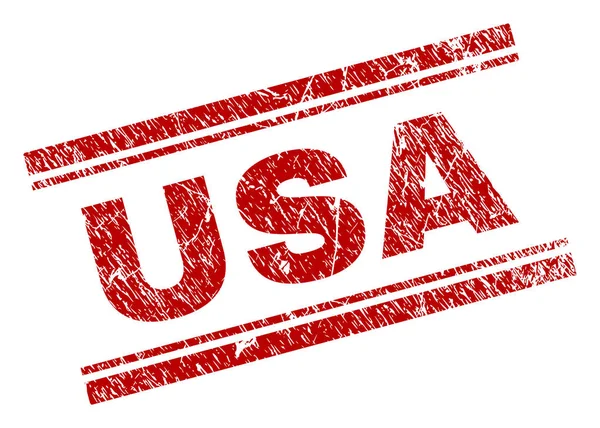 Selo de carimbo texturizado riscado EUA — Vetor de Stock