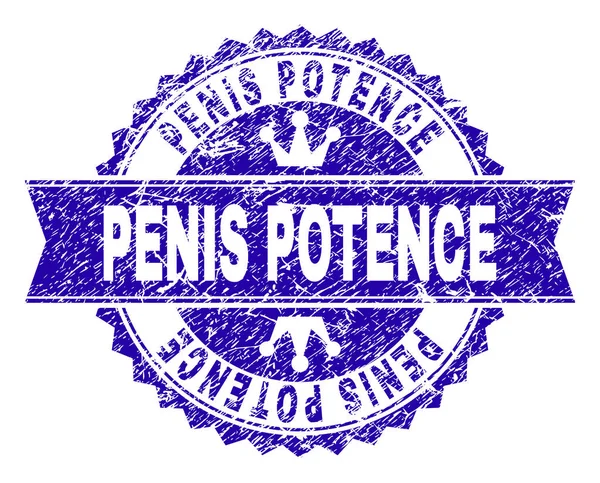 Poškrábaný texturou Penis Potence Značkovací destička s mašlí — Stockový vektor