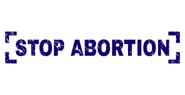 Selo texturizado arranhado do selo da ABORÇÃO do STOP dentro dos cantos — Vetor de Stock
