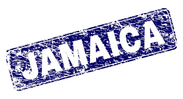Scratched JAMAICA Framed Rectangle Stamp — Vetor de Stock