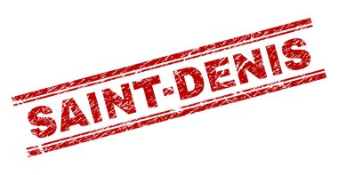 Çizik dokulu Saint-Denis damga mühür