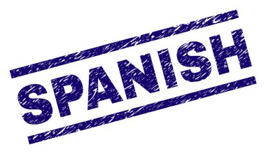 Dokulu grunge İspanyol damga mühür