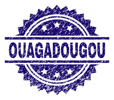 Dokulu Ouagadougou damga mühür çizik