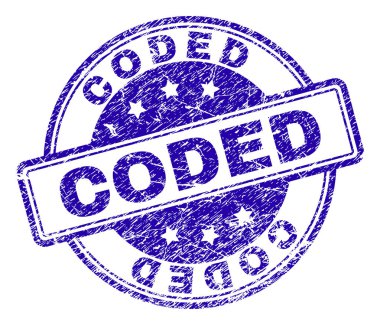 Dokulu grunge damga mühür kodlu