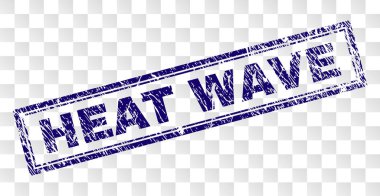 Çizik sıcak hava dalgası dikdörtgen damgası