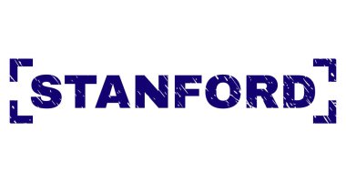 Grunge Stanford damga mühür köşeler arasında dokulu