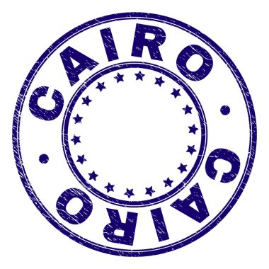 Damga mühür yuvarlak çizik dokulu Cairo
