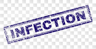 Grunge enfeksiyon dikdörtgen damgası