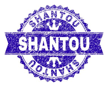 Grunge Shantou damga mühür kurdele ile dokulu