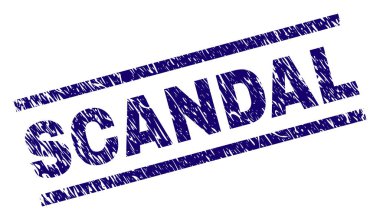 Dokulu skandal damga mühür çizik