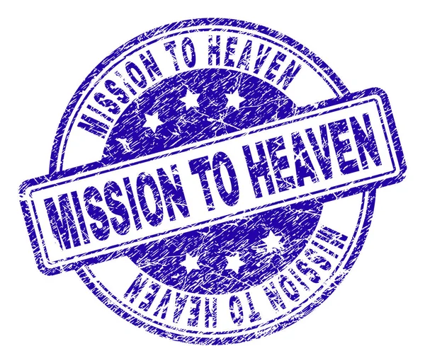 Mission Heaven Штамп Водяний Знак Текстурою Лиха Розроблений Закругленими Прямокутниками — стоковий вектор