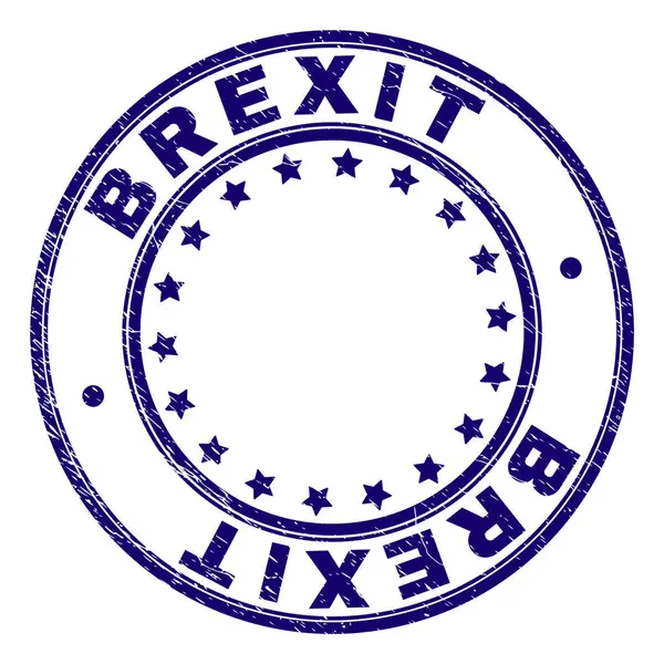 Grunge Texturé BREXIT Sceau rond timbre — Image vectorielle