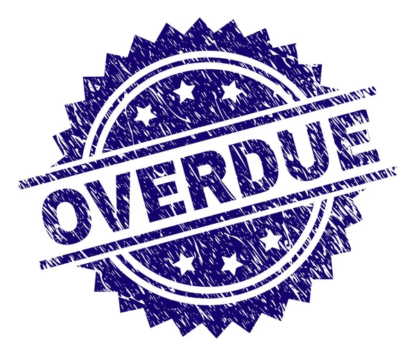 Vadesi geçmiş damga mühür filigran sıkıntı tarzı ile. Mavi vektör kauçuk baskı toz doku ile vadesi geçmiş başlık.