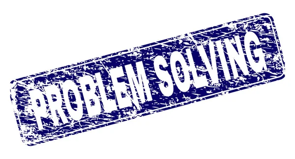 Grunge PROBLEM SOLVING Framed Rounded Rectangle Stamp — Stock Vector