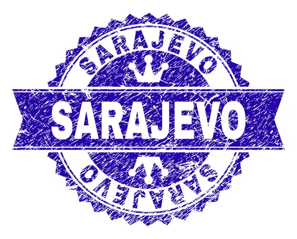 Grunge Saraybosna damga mühür kurdele ile dokulu