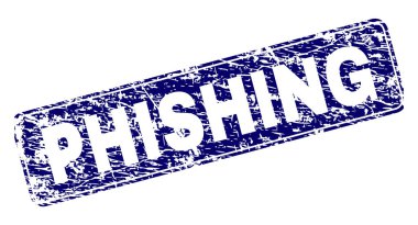 Yuvarlatılmış dikdörtgen damga grunge Phishing çerçeveli