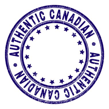 Dokulu otantik Kanada damga mühür yuvarlak çizik