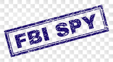 Çizik FBI casus dikdörtgen damgası