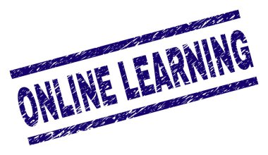 Grunge Online öğrenme damga mühür dokulu