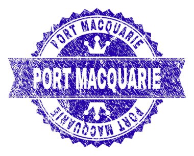 Grunge Port Macquarie damga mühür kurdele ile dokulu