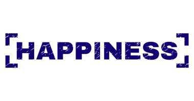 Dokulu mutluluk damga mühür köşeler arasında çizik