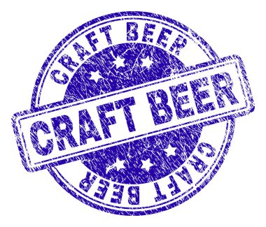 Grunge zanaat bira damga mühür dokulu