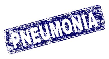 Yuvarlatılmış dikdörtgen damga çizilmiş pnömoni çerçeveli