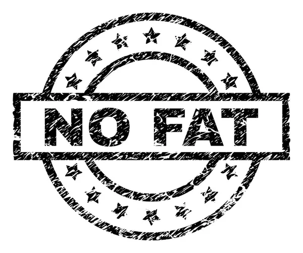 Scratched Texturé NO FAT Stamp Seal — Image vectorielle