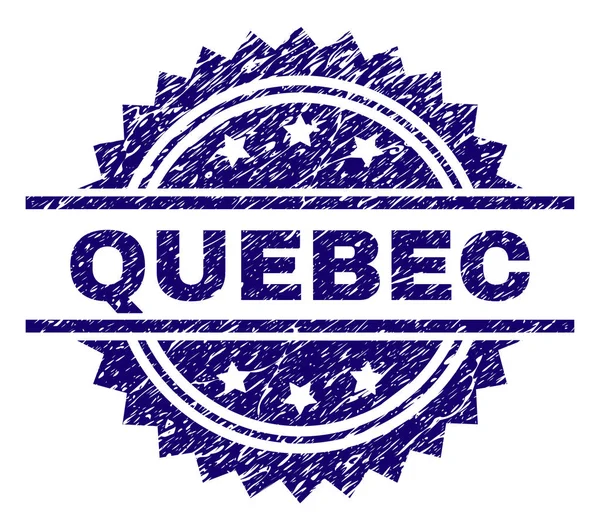 Sello de sello QUEBEC con textura rayada — Archivo Imágenes Vectoriales