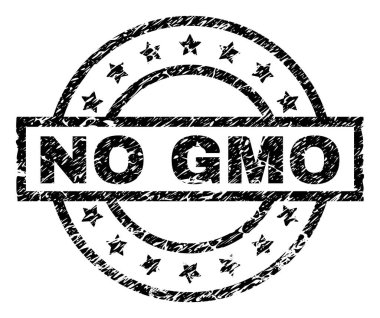 Grunge hayır GDO damga mühür dokulu