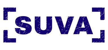 Dokulu Suva damga mühür köşeler arasında çizik