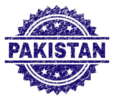 Grunge Pakistan damga mühür dokulu