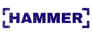 Dokulu çekiç damga mühür köşeleri içinde çizik