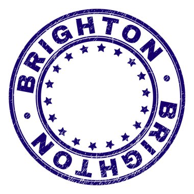 Damga mühür yuvarlak çizik dokulu Brighton