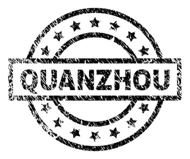 Grunge Quanzhou damga mühür dokulu