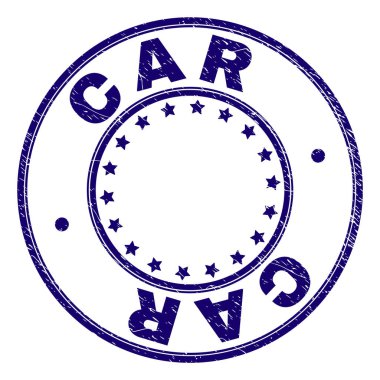 Grunge araba damga mühür yuvarlak dokulu