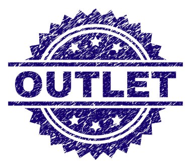 Grunge Outlet damga mühür dokulu