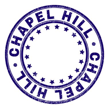 Dokulu Chapel Hill damga mühür yuvarlak çizik