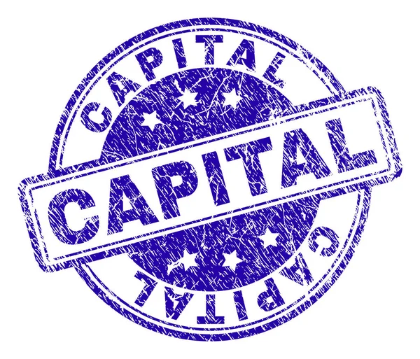 ตราประทับ CAPITAL สีขีดข่วน — ภาพเวกเตอร์สต็อก