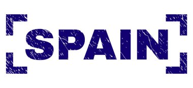 Grunge İspanya damga mühür köşeler arasında dokulu