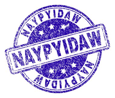 Dokulu Naypyidaw damga mühür çizik