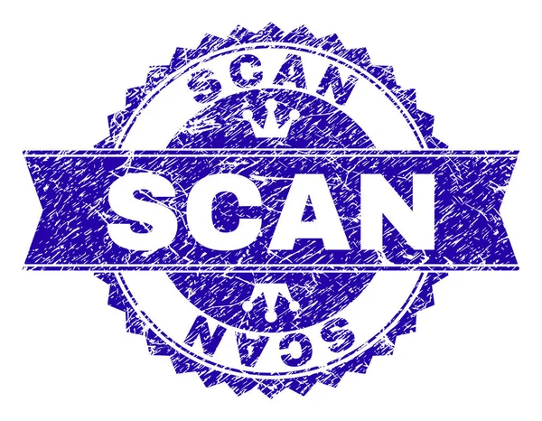 Grunge tarama damga mühür kurdele ile dokulu